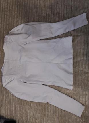 Белая кофточка с объемными рукавами блуза5 фото