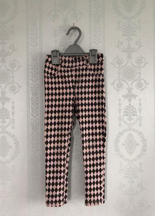 Детские брюки от h&amp;m, лосины розовые в орнамент1 фото