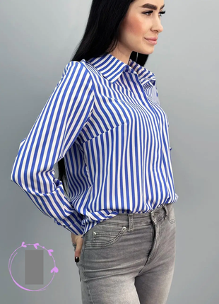 Женская рубашка в полоску-запорука яркого и эффектного демисезонного образа.4 фото