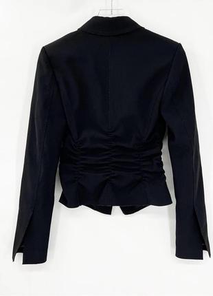 Черный пиджак zara тренд имитация корсета жакет со сборками на талии zara6 фото