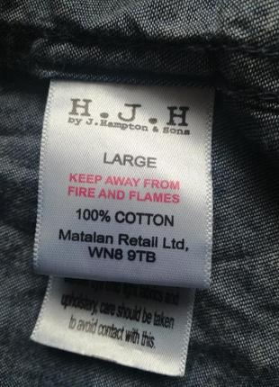 Шикарная винтажная рубашка премиум бренда hjh by j hampton & sons size l7 фото