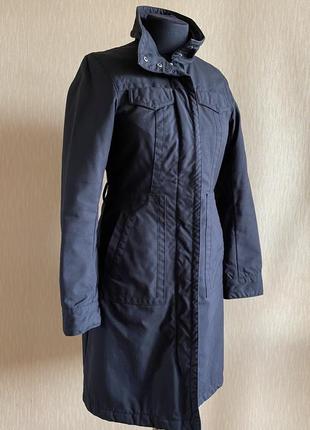 Черное пальто плащ на синтепоне молнии1 фото