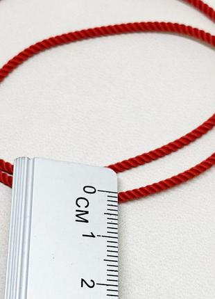 Шнурок шелковый "милан" с серебряной застежкой 35 1,59 г3 фото