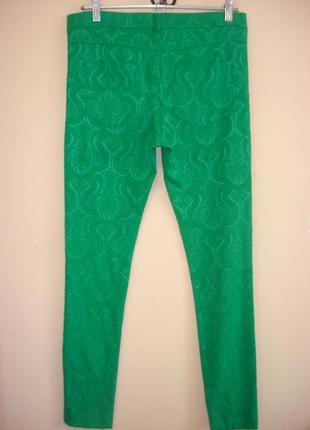 Зеленые летние брюки с высокой талией "river island " 27-28 р aнглия3 фото