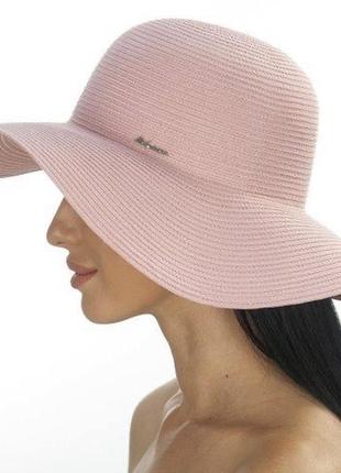 Шляпа солнцезащитная женская del mare розовая (55-59)