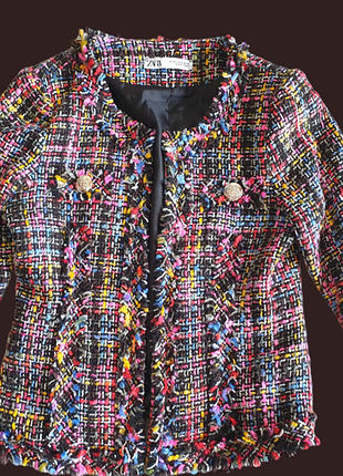 Zara xs s піджак кольоровий2 фото