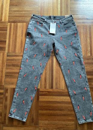 Джинси  еластичні дизайнерські вишиті брюки  scotch&soda 28/32 нідерланди 🇳🇱