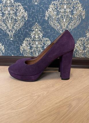 Туфли замшевые tamaris фиолетовые