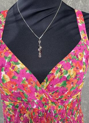 Майка, топ,блуза шёлковая 100 % натуральный шелк брендовая anne klein цветочный принт новая.4 фото