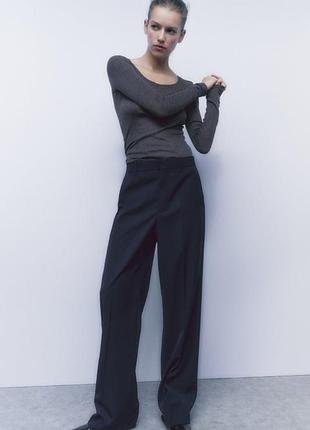 Брюки zara из смеси шерсти размер м