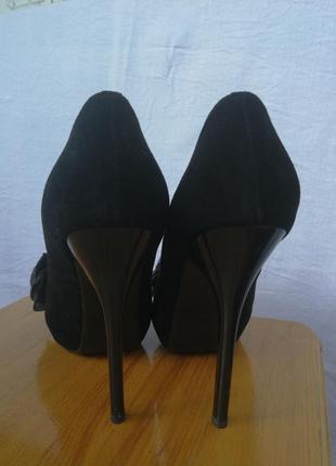 Черные замшевые туфли на шпильке basconi3 фото