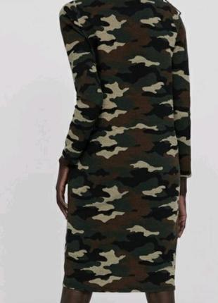 Zara новое платье миди в стиле милитари3 фото