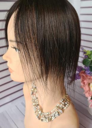Полупарик накладка топер шиньон 100% натуральный волос3 фото
