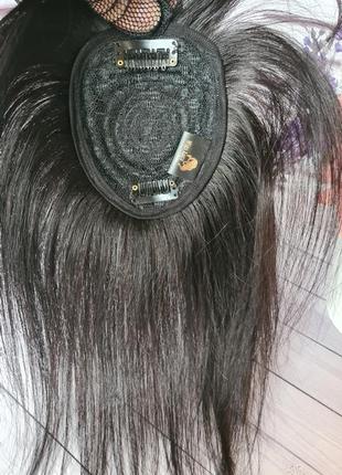 Полупарик накладка топер шиньон 100% натуральный волос7 фото