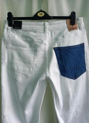 Чоловічі білі джинси4 фото