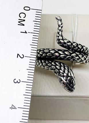 Кольцо серебряное "змея" 21,5 6,24 г4 фото