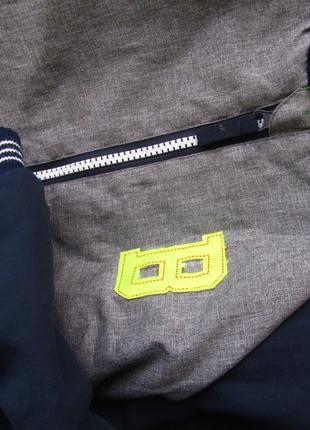 Утепленная демисезонная куртка парка бомбер с капюшоном pepco3 фото