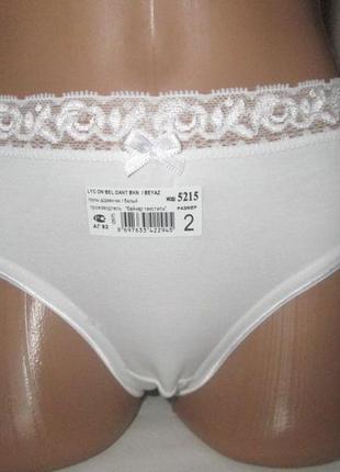 Турция. 5215 белые трусики на девочку baykar 98-104 см