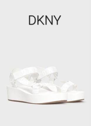 Женские белые сандалии dkny ayli оригинал