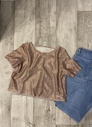 Блестящий топ от river island, размер 46-48
