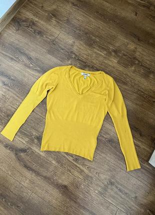 Кофта пуловер свитшот размер м в рубчик ткань1 фото