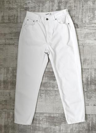 Білі бавовняні котонові джинси мом pull&amp;bear zara mom fit 100% бавовна котон5 фото