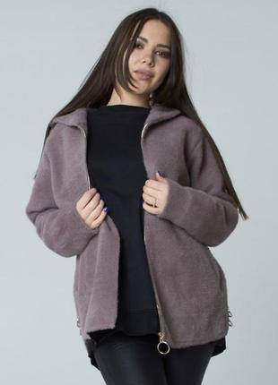 Тепла куртка-альпака