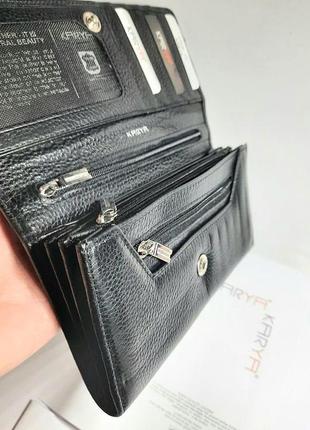 Мiсткий легкий  шкiряний гаманець karya5 фото