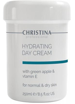 Зволожувальний крем з яблуком і вітаміном е для нормальної шкіри christina hydrating day cream 250 мл1 фото