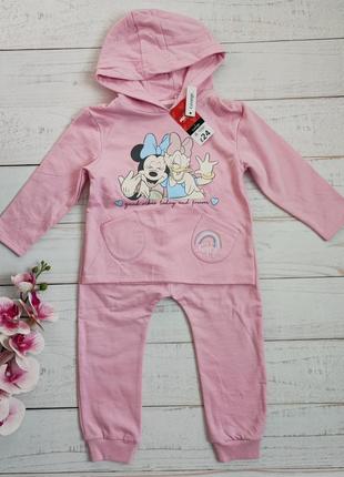Спортивний костюм на флісі george англія розмір 104 на 3-4 роки спортивный флисе утепленный с капюшоном с начесом микки міні дісней мини