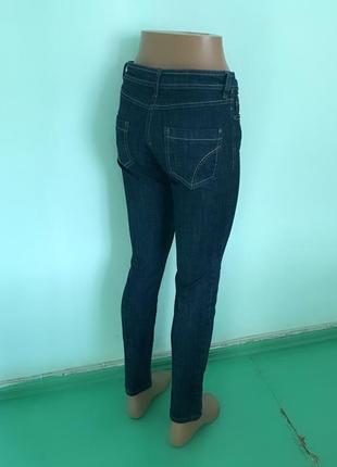 Синие узкие плотные джинсы скинни узкие узкачи. р.7 фото