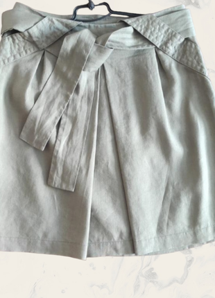 Женская юбка юбка трапеция лён1 фото