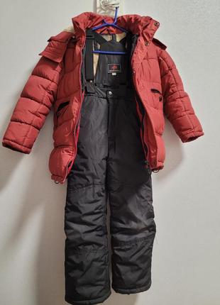 Зимова куртка та полукомбінезон на зріст 128 см, дуже теплий1 фото