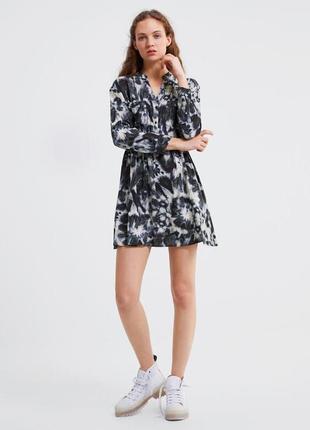 Платье тай-дай из вискозы от zara,p. l