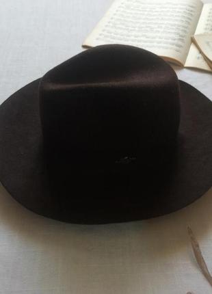 Крутая, шерстяная, шляпа, федора, levis, оригинал, унисекс, 58 размер, фетровая, коричневая,8 фото