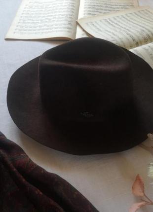 Крутая, шерстяная, шляпа, федора, levis, оригинал, унисекс, 58 размер, фетровая, коричневая,7 фото