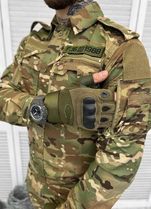 Військова форма зсу, тактичний армійський комплект одягу f-16 - колір мультикам, розмір l5 фото