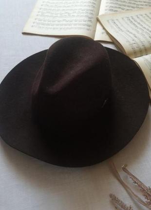 Крутая, шерстяная, шляпа, федора, levis, оригинал, унисекс, 58 размер, фетровая, коричневая,