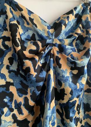 Атласная юбка шелк zibi london леопард7 фото