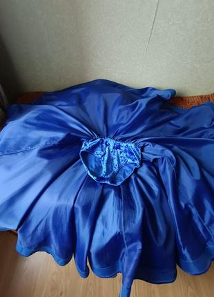 Синее платье стандарт для бальных танцев7 фото