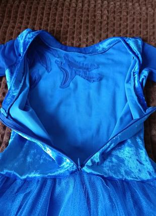 Синее платье стандарт для бальных танцев6 фото