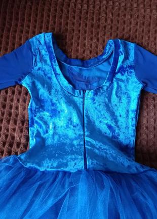 Синее платье стандарт для бальных танцев5 фото