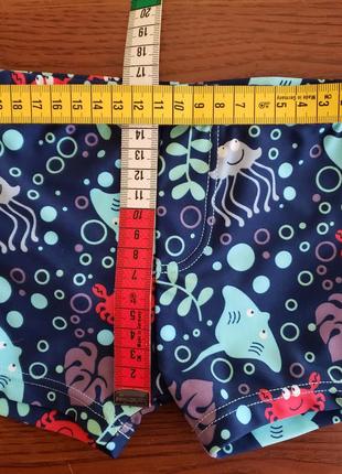 M&co baby шорты для плавания купания плавки мальчику 6-9м 68-74см до 9кг7 фото