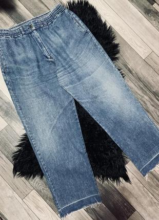 Винтажные мегабатальные джинсы палаццо с гонконга i. i. & e  jeans vintage.2 фото