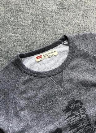 Оригінальний світшот, джемпер, пуловер levi’s crew neck logo sweatshirt grey marl2 фото