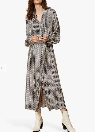 Сукня сорочка з поясом геометричний принт m