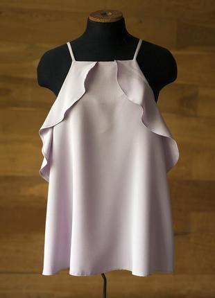 Сиреневый летний топ с открытыми плечами с рюшами женский new look, размер xl, xxl