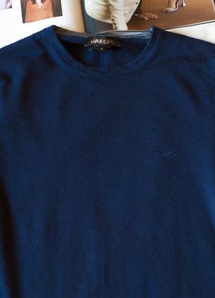 Темно синій вовняний светр жіночий jaeger, розмір м3 фото