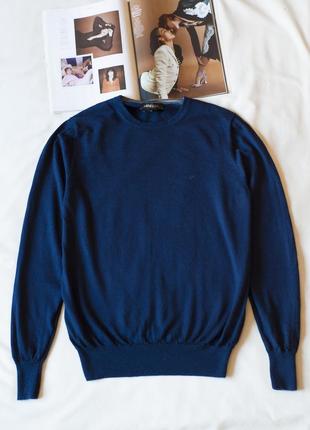 Темно синій вовняний светр жіночий jaeger, розмір м2 фото