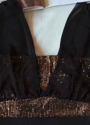 Черное коктейльное платье с пайетками мини женское missi london, размер xxs, xs, s3 фото